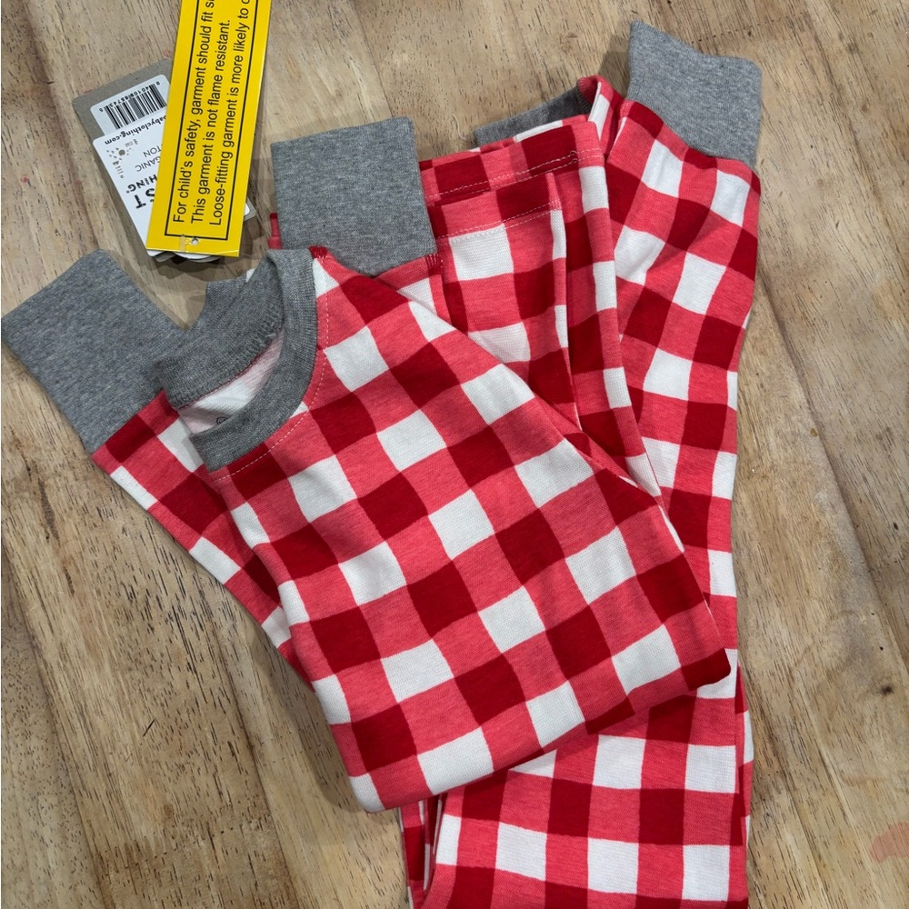 The Honest Company Red and White Kids Pajama Set